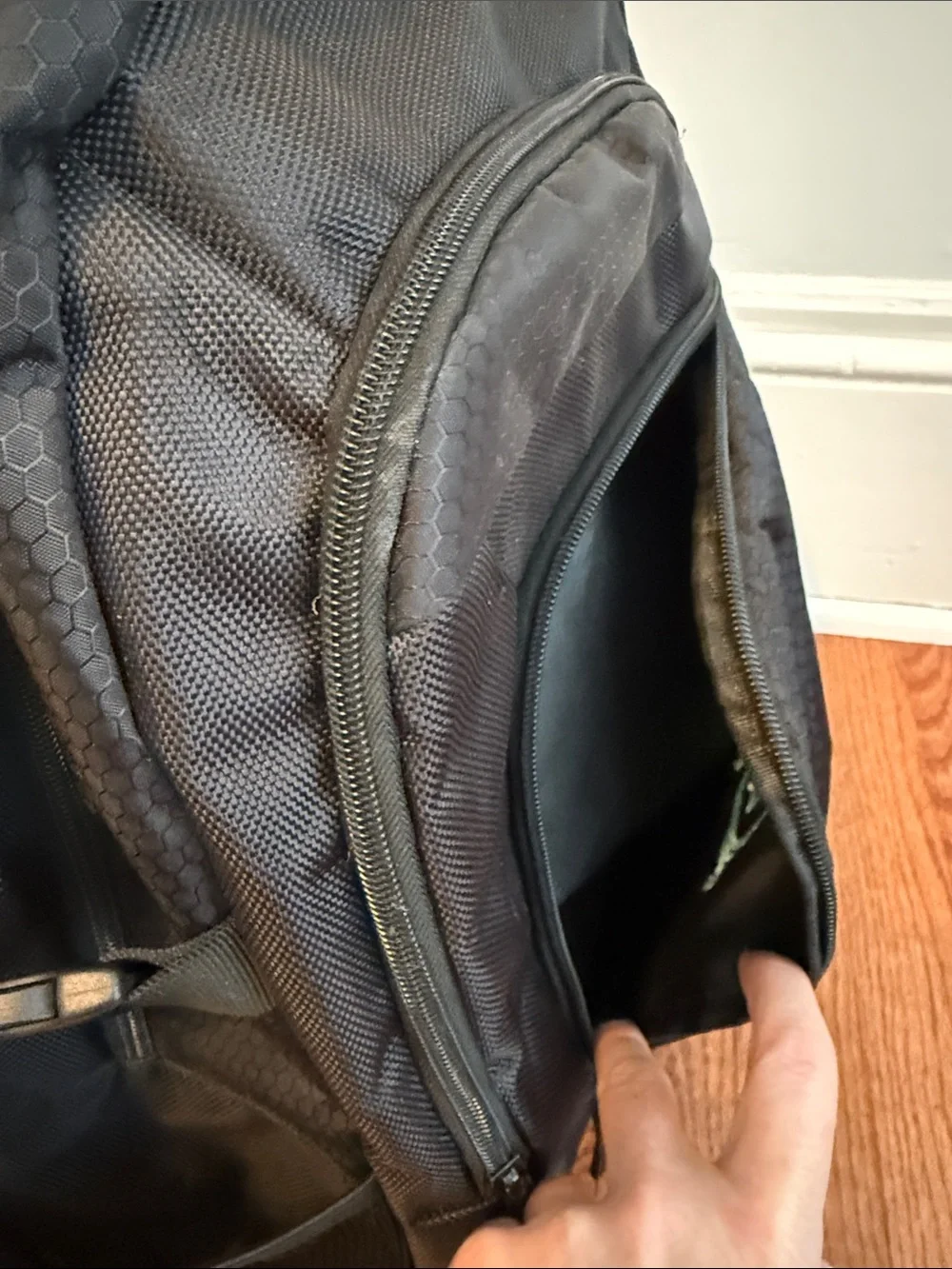 Club 75 Black Women's Backpack with Aqua Logo